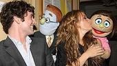 Michael Urie at Avenue Q - Michael Urie - Becki Newton - Rod - Kate (kissing)