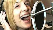 Julia Murney recording session - Julia Murney at the mic