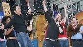 Photo Op - Broadway on Broadway fall 2006 - Donny Osmond - Martin Short - Jay Johnson (onstage - confetti)