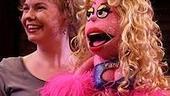 Photo Op - Avenue Q plays 1,500 performance - Lucy the Slut with cake