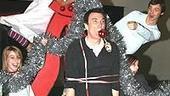 Photo Op - Grinch rehearsal 2007 - Patrick Page (tied up as Xmas tree)