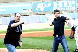 Producers at Shea - Brad Oscar - Hunter Foster 