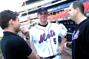 Producers at Shea - Hunter Foster - David Wright - Brad Oscar 