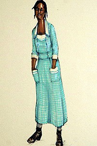 The Color Purple press rehearsal - Celie costume