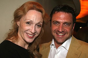 Photo Op - 2007 Tony Nominees reception - Jan Maxwell - Raul Esparza