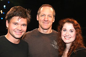 Photo Op - Frankenstein rehearsal - Hunter Foster - Steve Blanchard - Christiane Noll