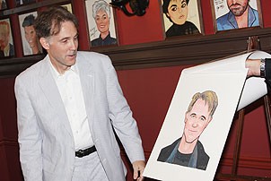 Boyd Gaines Caricature at Sardi's - Boyd Gaines (seeing caricature)