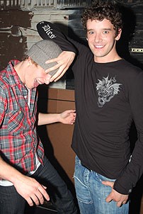 Michael Urie & Chace Crawford at Spring Awakening - Michael Urie - Hunter Parrish (playing around)
