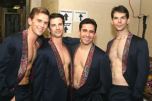 Backstage at Broadway Bares 16 - Daniel Reichard - Dominic Nolfi - John Lloyd Young - J. Robert Spencer