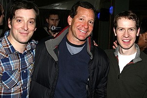 Photo Op - Steve Guttenberg at Gutenberg! The Musical! - Jeremy Shamos - Steve Guttenberg - David Turner