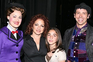 Photo Op - Gloria Estefan at Mary Poppins - Ashley Brown - Gloria Estefan - (daughter) Emily - Matt Loehr