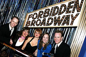 Laura Osnes at Forbidden Broadway - James Donegan - Valerie Fagan -  Megan Lewis - Laura Osnes - Jared Bradshaw 