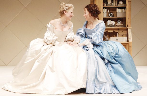 Show Photos - The School for Lies - Mamie Gummer - Jenn Gambatese 