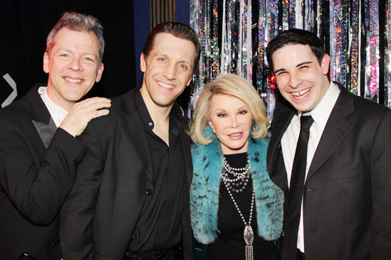 Joan Rivers at ‘Forbidden Broadway’ — David Caldwell — Scott Richard Foster — Joan Rivers — Marcus Stevens