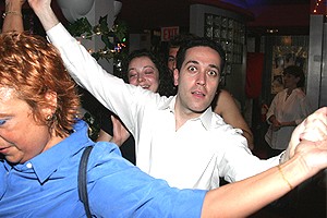 Sam Solovey at Tony n' Tina's - Sam Solovey (conga line)