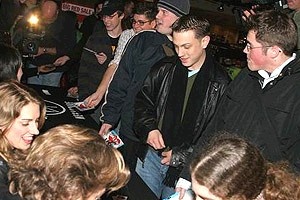 Brooklyn Virgin CD Signing - signing table