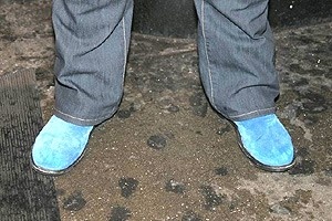 Priscilla Presley at All Shook Up - Cheyenne Jackson's blue suede shoes