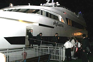 A Woman of Will opening - boat