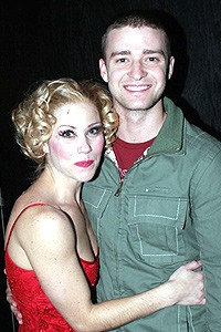 Justin Timberlake at Sweet Charity - Christina Applegate - Justin Timberlake
