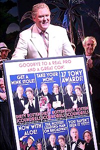 Lithgow Departs Dirty Rotten Scoundrels - cc - John Lithgow with show poster