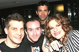 Sandra Bernhard Opening 2006 - Sandra Bernhard - 3 bartenders at Splash