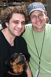 Photo Op - Broadway on Broadway fall 2006 - Jeff Marx - Matthew Sklar (Princeton - dog)
