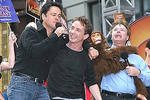 Photo Op - Broadway on Broadway fall 2006 - Donny Osmond - Martin Short - Jay Johnson (onstage)