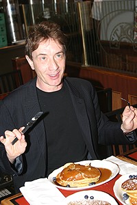 Photo Op - Martin Short Pancakes at Stage Deli - Martin Short (fork - knife)