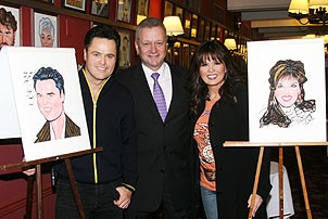 The Osmonds at Sardi's - Donny Osmond - Max Klimivicious - Marie Osmond