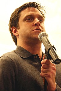 Photo Op - Company CD Signing - Raul Esparza (singing)
