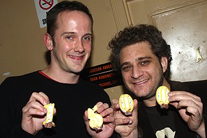 Photo Op - Avenue Q plays 1,500 performance - (with candles) - Jeff Whitty - Jeff Marx