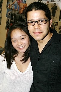 Photo Op - All About Us Meets the Press - Samantha Futerman - Carlo Alban