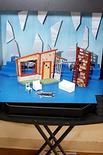 Photo Op - All About Us Meets the Press - model of set