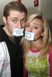 Photo Op - Second Stage Bowling benefit 2007 - Matthew Morrison - Laura Bell Bundy