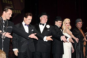 Photo Op - Final Performance of The Producers - cc - cast - (hand to conductor)