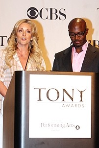Photo Op - 2007 Tony Nominee Announcements - Jane Krakowski - Taye Diggs