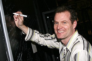 Photo Op - Jack Coleman at Mary Poppins - Jack Coleman  (signs wall)