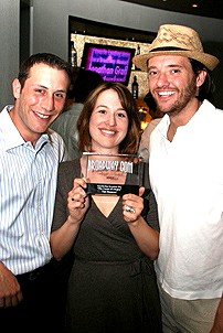 Photo Op - 2007 Broadway.com Audience Awards party - David Wells - Amanda Cobb - Jason Butler Harner