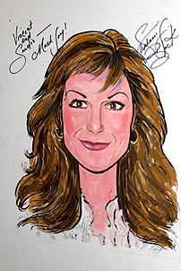 Stephanie J. Block at Sardi's - caricature