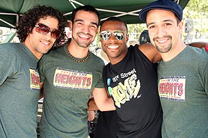 Photo Op - Broadway in Bryant Park 2007 - Luis Salgado - Javier Munoz - Ricky Tripp - Lin-Manuel Miranda