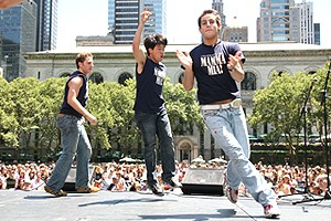 Photo Op - Broadway in Bryant Park 2007 -  Mamma Mia! boys