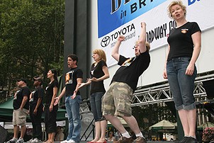 Photo Op - Broadway in Bryant Park 07-19-07 - Avenue Q cast