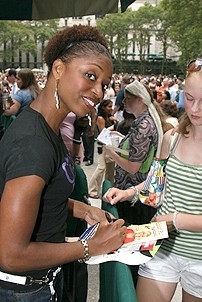 Photo Op - Broadway in Bryant Park 08-09-07 - Montego Glover (autographs)