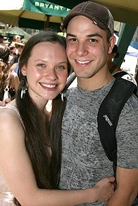 Photo Op - Broadway in Bryant Park 08-09-07 - Lauren Pritchard - Skylar Astin