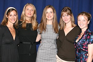 Photo Op - The Farnsworth Invention press event -  Katharine Powell - Nadia Bowers - Alexandra Wilson - Kate MacCluggage - Margot White