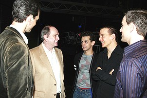 Bob Newhart at Jersey Boys - J. Robert Spencer - Bob Newhart - Michael Longoria - Christian Hoff - Daniel Reichard