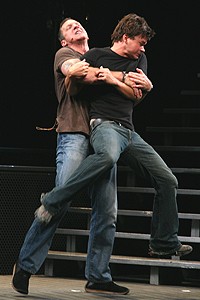 Photo Op - Frankenstein rehearsal - Steve Blanchard - Hunter Foster