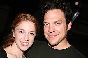 Photo Op - Frankenstein rehearsal - Casey Erin Clark - Aaron Serotsky