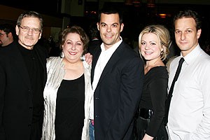 Photo Op - The Receptionist Opening - cast + Bock