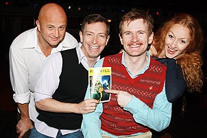 39 Steps Moves to the Cort - Charles Edwards - Jennifer Ferrin - Arnie Burton - Cliff Saunders (with playbill)